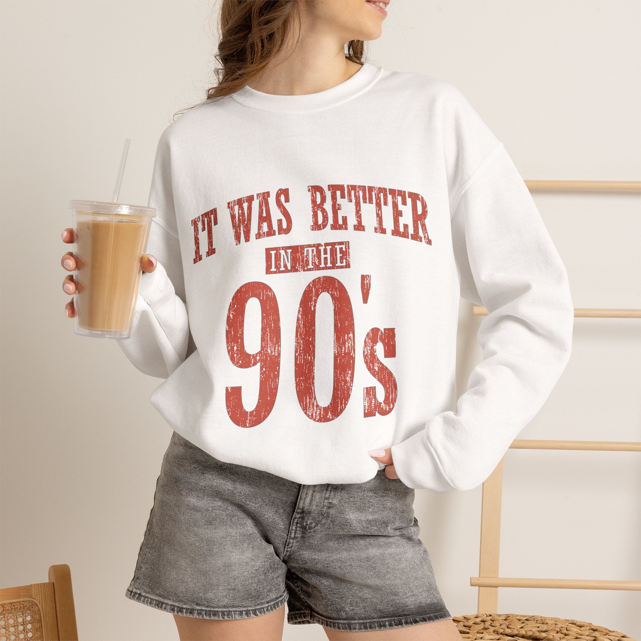 90s Retro Crewneck Sweatshirt - "It Was Better in the 90's" Vintage Style