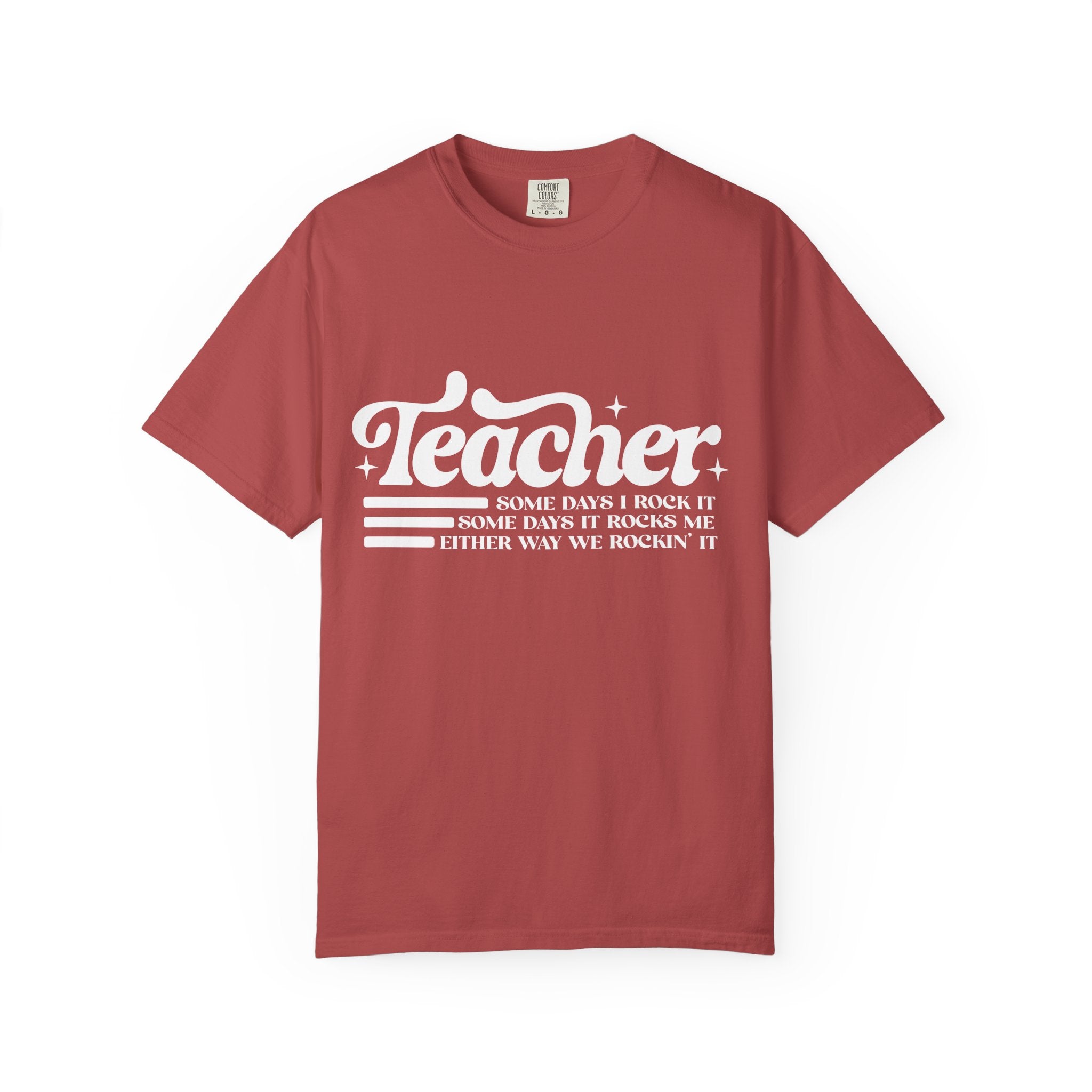 Teacher: Some Days I Rock It, Some Days It Rocks Me Vintage Tee