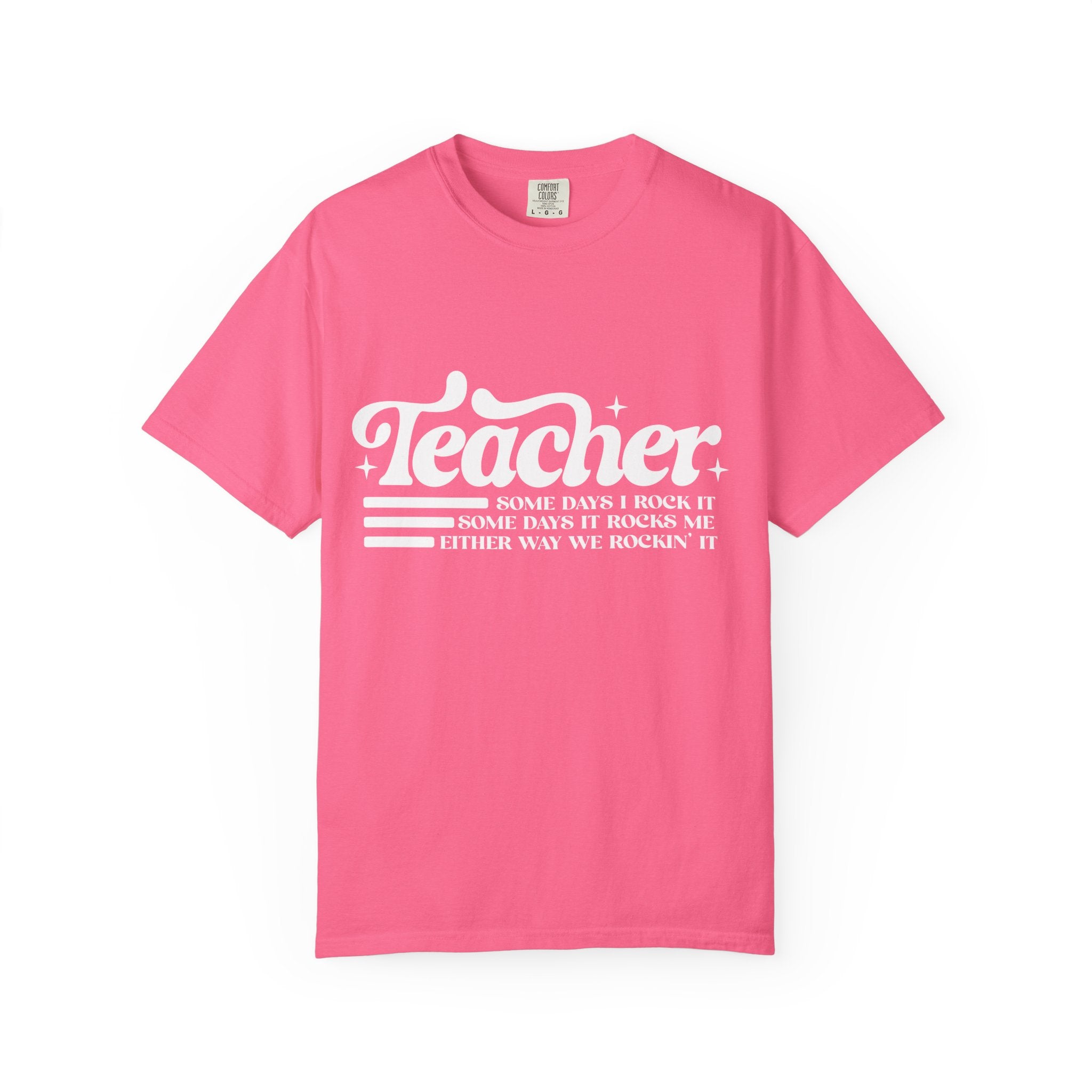 Teacher: Some Days I Rock It, Some Days It Rocks Me Vintage Tee