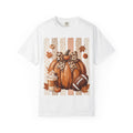 Fall Pumpkin & Football T-Shirt — Leopard Bow, Pumpkin Spice, Autumn Leaves