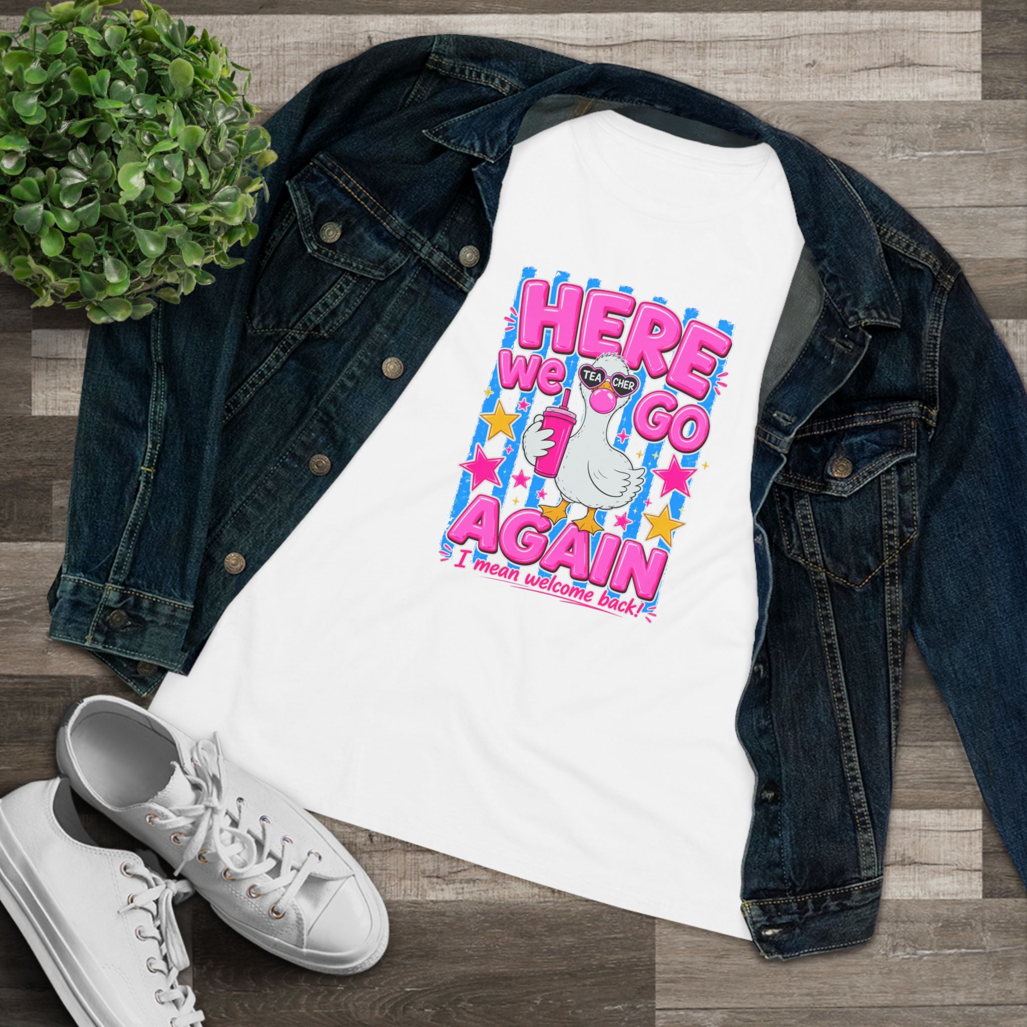Here We Go Again Teacher Shirt | Funny Back to School Teacher Tee | Welcome Back Teacher Shirt | Teacher Graphic T-Shirt