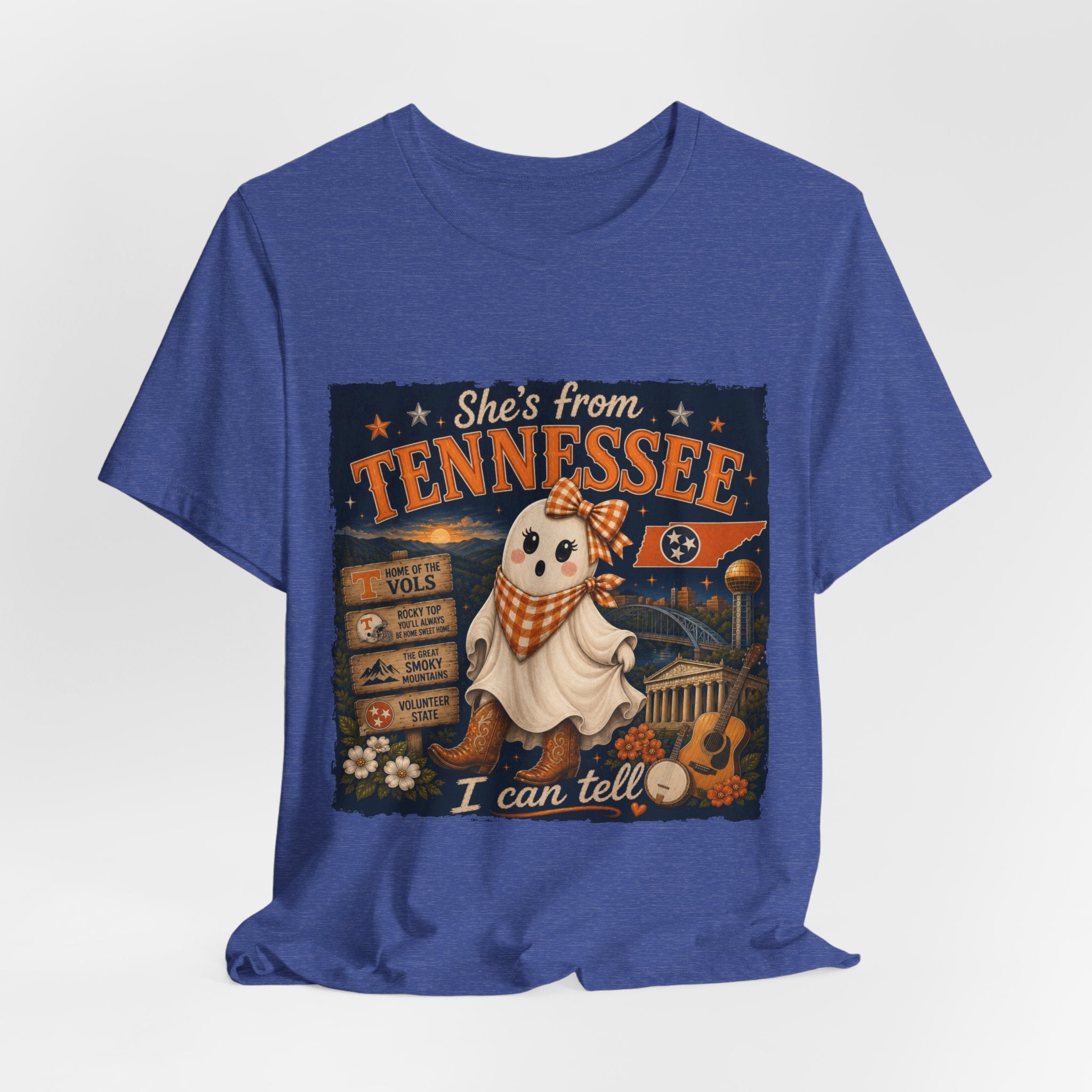 'She's From Tennessee I Can Tell' Halloween Ghost State Pride Tee