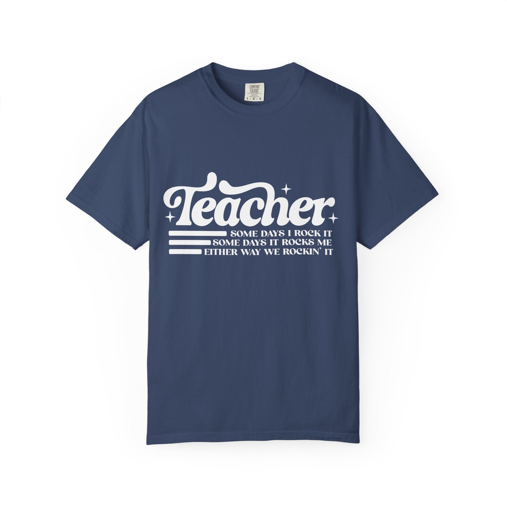 Teacher: Some Days I Rock It, Some Days It Rocks Me Vintage Tee