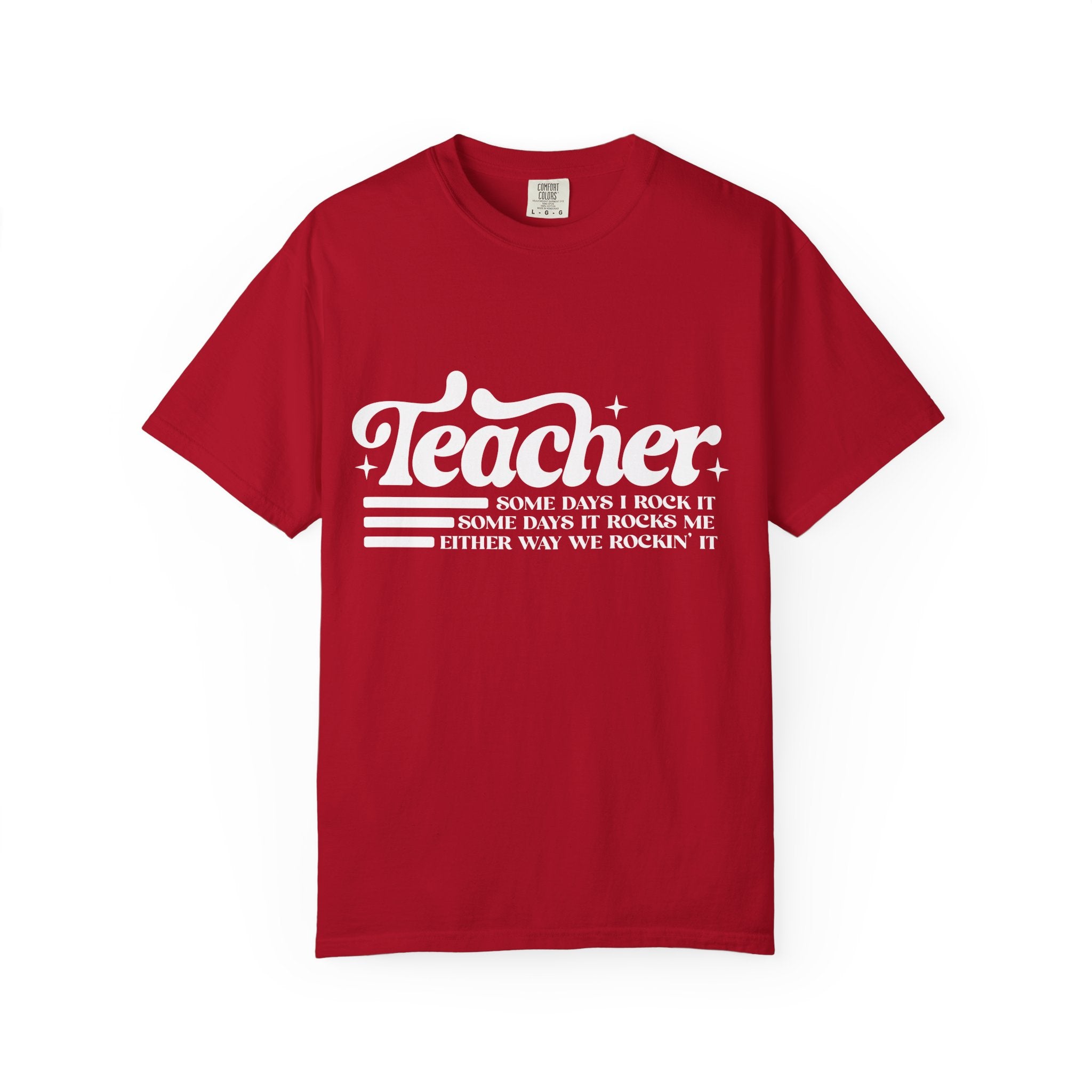 Teacher: Some Days I Rock It, Some Days It Rocks Me Vintage Tee